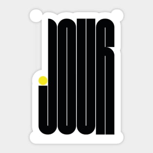 Le Jour - Typographic Design Sticker